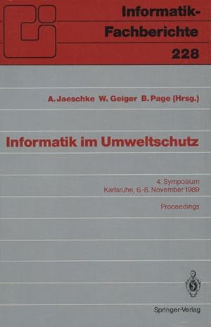 Seller image for Informatik im Umweltschutz for sale by BuchWeltWeit Ludwig Meier e.K.