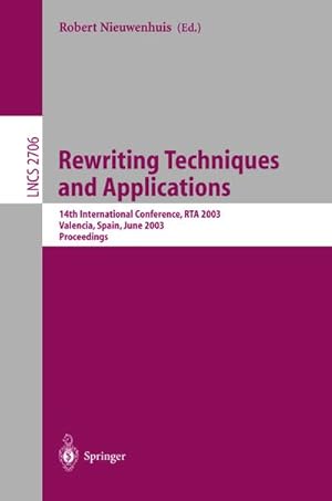 Imagen del vendedor de Rewriting Techniques and Applications a la venta por BuchWeltWeit Ludwig Meier e.K.