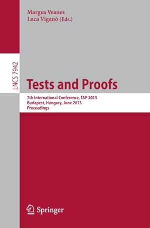 Image du vendeur pour Tests and Proofs mis en vente par BuchWeltWeit Ludwig Meier e.K.