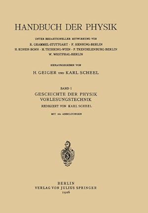 Bild des Verkufers fr Geschichte der Physik Vorlesungstechnik zum Verkauf von BuchWeltWeit Ludwig Meier e.K.