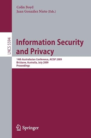 Immagine del venditore per Information Security and Privacy venduto da BuchWeltWeit Ludwig Meier e.K.