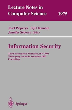 Image du vendeur pour Information Security mis en vente par BuchWeltWeit Ludwig Meier e.K.