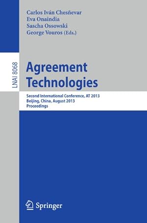 Seller image for Agreement Technologies for sale by BuchWeltWeit Ludwig Meier e.K.