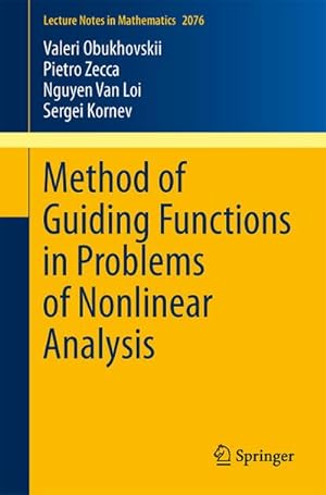 Imagen del vendedor de Method of Guiding Functions in Problems of Nonlinear Analysis a la venta por BuchWeltWeit Ludwig Meier e.K.