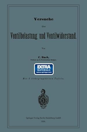 Bild des Verkufers fr Versuche ber Ventilbelastung und Ventilwiderstand zum Verkauf von BuchWeltWeit Ludwig Meier e.K.