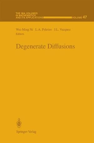 Immagine del venditore per Degenerate Diffusions venduto da BuchWeltWeit Ludwig Meier e.K.