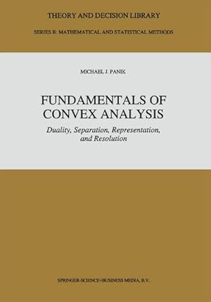 Image du vendeur pour Fundamentals of Convex Analysis mis en vente par BuchWeltWeit Ludwig Meier e.K.