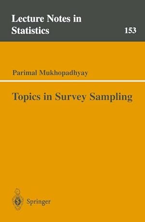 Imagen del vendedor de Topics in Survey Sampling a la venta por BuchWeltWeit Ludwig Meier e.K.