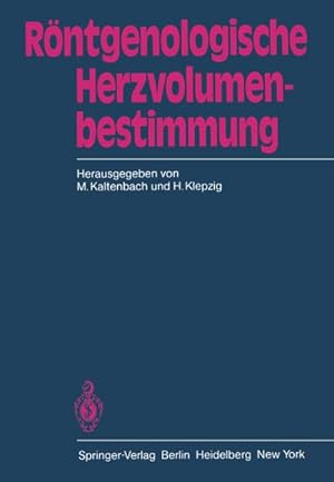 Image du vendeur pour Rntgenologische Herzvolumenbestimmung mis en vente par BuchWeltWeit Ludwig Meier e.K.