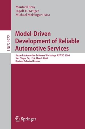 Immagine del venditore per Model-Driven Development of Reliable Automotive Services venduto da BuchWeltWeit Ludwig Meier e.K.