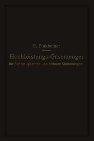 Seller image for Hochleistungs-Gaserzeuger for sale by BuchWeltWeit Ludwig Meier e.K.