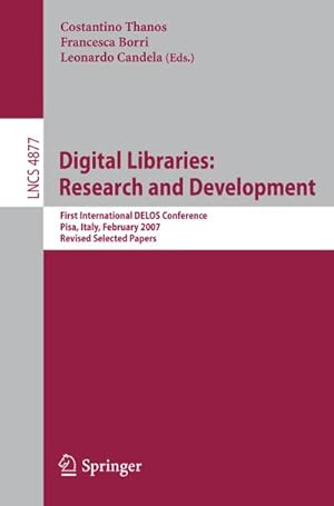 Seller image for Digital Libraries: Research and Development for sale by BuchWeltWeit Ludwig Meier e.K.