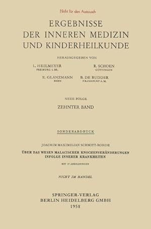 Image du vendeur pour ber das Wesen Malacischer Knochenvernderungen Infolge Innerer Krankheiten mis en vente par BuchWeltWeit Ludwig Meier e.K.