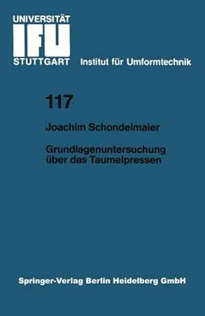 Image du vendeur pour Grundlagenuntersuchung ber das Taumelpressen mis en vente par BuchWeltWeit Ludwig Meier e.K.
