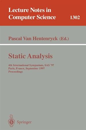 Seller image for Static Analysis for sale by BuchWeltWeit Ludwig Meier e.K.