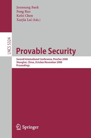 Imagen del vendedor de Provable Security a la venta por BuchWeltWeit Ludwig Meier e.K.