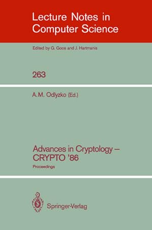 Seller image for Advances in Cryptology - CRYPTO '86 for sale by BuchWeltWeit Ludwig Meier e.K.