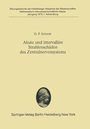 Seller image for Akute und intervallre Strahlenschden des Zentralnervensystems for sale by BuchWeltWeit Ludwig Meier e.K.
