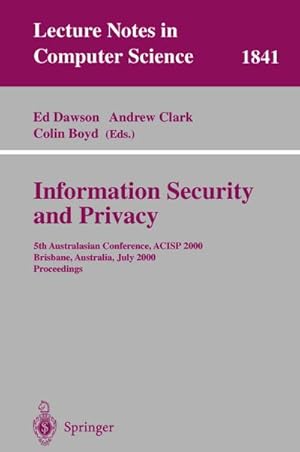 Seller image for Information Security and Privacy for sale by BuchWeltWeit Ludwig Meier e.K.