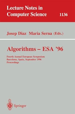 Imagen del vendedor de Algorithms - ESA '96 a la venta por BuchWeltWeit Ludwig Meier e.K.