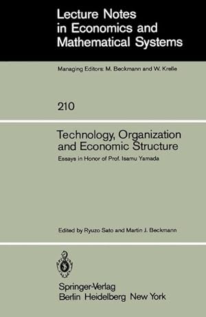 Imagen del vendedor de Technology, Organization and Economic Structure a la venta por BuchWeltWeit Ludwig Meier e.K.