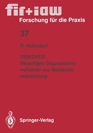 Immagine del venditore per DISKOVER Neuartiges Dispositionsverfahren zur Bestandsreduzierung venduto da BuchWeltWeit Ludwig Meier e.K.