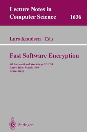 Imagen del vendedor de Fast Software Encryption a la venta por BuchWeltWeit Ludwig Meier e.K.