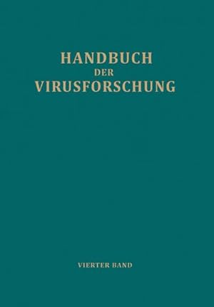 Image du vendeur pour Handbuch der Virusforschung mis en vente par BuchWeltWeit Ludwig Meier e.K.