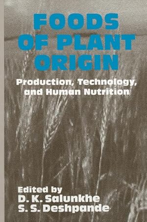 Bild des Verkufers fr Foods of Plant Origin zum Verkauf von BuchWeltWeit Ludwig Meier e.K.