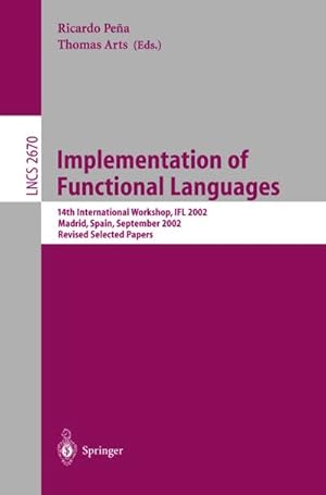 Bild des Verkufers fr Implementation of Functional Languages zum Verkauf von BuchWeltWeit Ludwig Meier e.K.