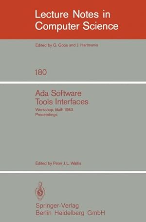 Bild des Verkufers fr Ada Software Tools Interfaces zum Verkauf von BuchWeltWeit Ludwig Meier e.K.