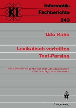 Seller image for Lexikalisch verteiltes Text-Parsing for sale by BuchWeltWeit Ludwig Meier e.K.