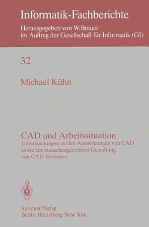 Seller image for CAD und Arbeitssituation for sale by BuchWeltWeit Ludwig Meier e.K.