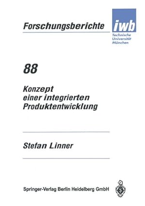 Seller image for Konzept einer integrierten Produktentwicklung for sale by BuchWeltWeit Ludwig Meier e.K.