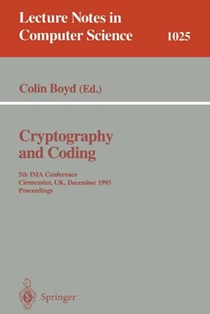 Immagine del venditore per Cryptography and Coding venduto da BuchWeltWeit Ludwig Meier e.K.