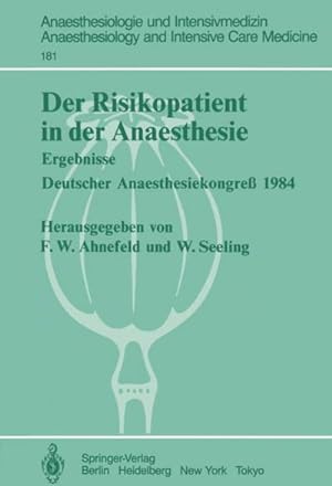 Seller image for Der Risikopatient in der Anaesthesie for sale by BuchWeltWeit Ludwig Meier e.K.