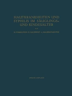 Bild des Verk�ufers f�r Hautkrankheiten und Syphilis im S�uglings- und Kindesalter zum Verkauf von BuchWeltWeit Ludwig Meier e.K.