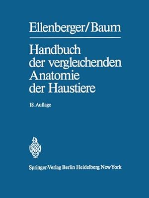 Seller image for Handbuch der vergleichenden Anatomie der Haustiere for sale by BuchWeltWeit Ludwig Meier e.K.