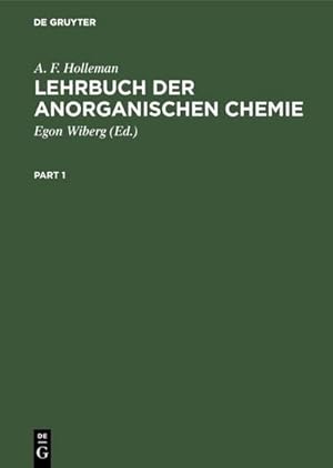 Seller image for Lehrbuch der anorganischen Chemie for sale by BuchWeltWeit Ludwig Meier e.K.