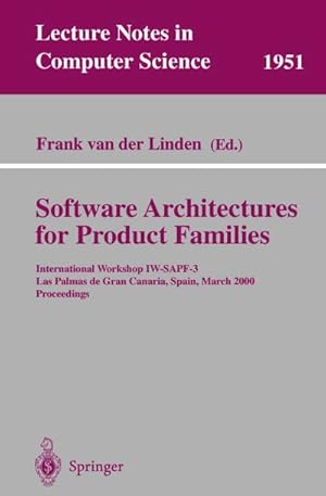 Image du vendeur pour Software Architectures for Product Families mis en vente par BuchWeltWeit Ludwig Meier e.K.