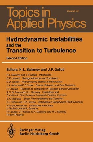 Image du vendeur pour Hydrodynamic Instabilities and the Transition to Turbulence mis en vente par BuchWeltWeit Ludwig Meier e.K.