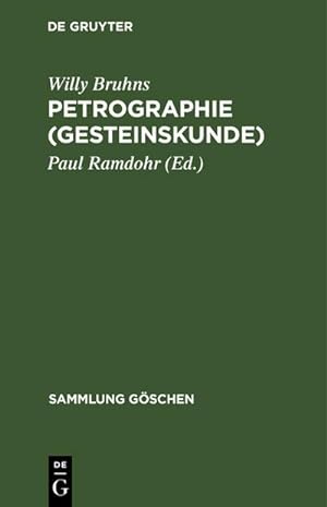 Imagen del vendedor de Petrographie (Gesteinskunde) a la venta por BuchWeltWeit Ludwig Meier e.K.