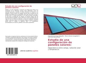 Imagen del vendedor de Estudio de una configuracin de paneles solares: a la venta por BuchWeltWeit Ludwig Meier e.K.