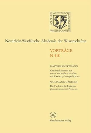 Image du vendeur pour Nordrhein-Westflische Akademie der Wissenschaften mis en vente par BuchWeltWeit Ludwig Meier e.K.