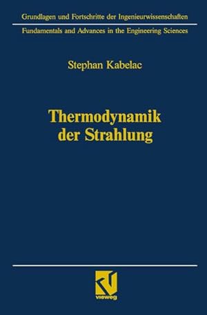 Immagine del venditore per Thermodynamik der Strahlung venduto da BuchWeltWeit Ludwig Meier e.K.