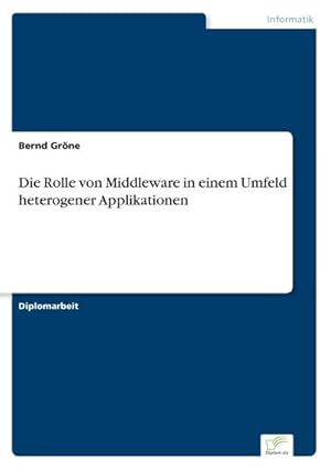 Seller image for Die Rolle von Middleware in einem Umfeld heterogener Applikationen for sale by BuchWeltWeit Ludwig Meier e.K.