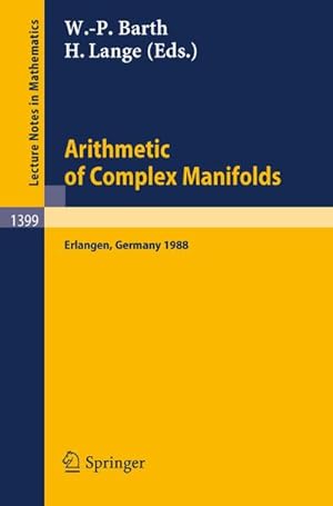 Bild des Verkufers fr Arithmetic of Complex Manifolds zum Verkauf von BuchWeltWeit Ludwig Meier e.K.