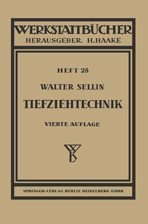 Bild des Verkufers fr Tiefziehtechnik zum Verkauf von BuchWeltWeit Ludwig Meier e.K.