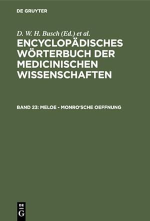 Seller image for Meloe - Monro'sche Oeffnung for sale by BuchWeltWeit Ludwig Meier e.K.