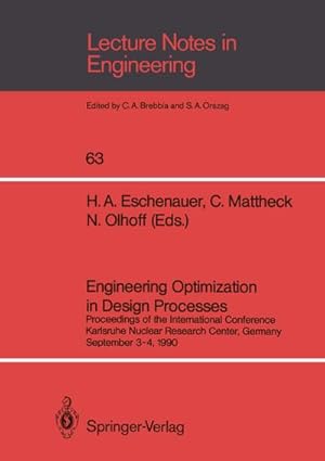 Immagine del venditore per Engineering Optimization in Design Processes venduto da BuchWeltWeit Ludwig Meier e.K.